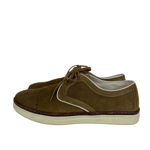 Johnston & Murphy Denby Cap Toe Shoe Camel Suede Sz. 10.5 M